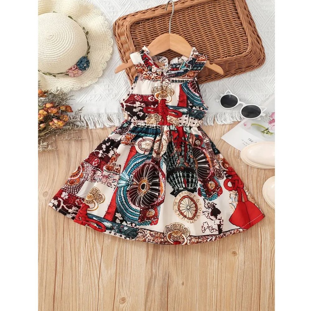 Sleeveless Graphic Dress Size 7-8 NWT🌻